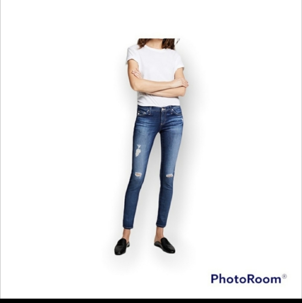 SOLD AG Adriano Goldschmied The Legging Super Skinny Distressed Jeans